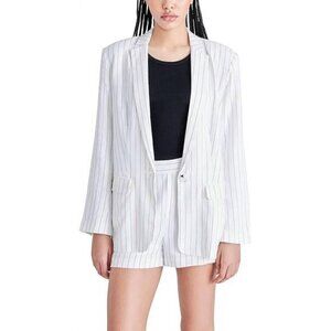 Steve Madden Women's Jessa Blazer Jacket White Black Size Medium NWT